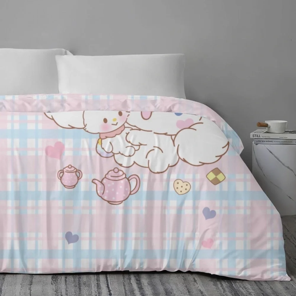TWIN SIZE Cinnamoroll 3-Piece Bedding Set with 1 Duvet Cover and 2 Pillowcases